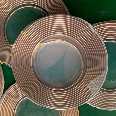 6.35*0.7mm Copper Tube 3/8 1/4 ASTM B280 C12200 C2400 Copper Coil Pipe with Red Color