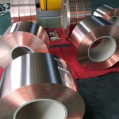 Golden Pure 99.9% Bright Copper Foil 0.12mm C10100 C26800 C11000 Copper Strip in Coil
